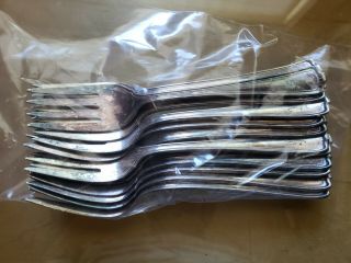 12 Vintage Collectible Forks 6 " 1847 Rogers Bros.  Xs Triple Silver Plate