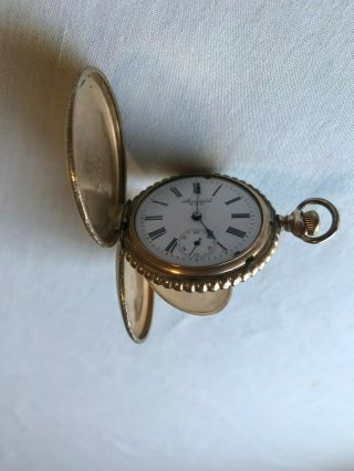 Antique N.  Y.  Standard Watch Co.  Gold - Colored Pocket Watch