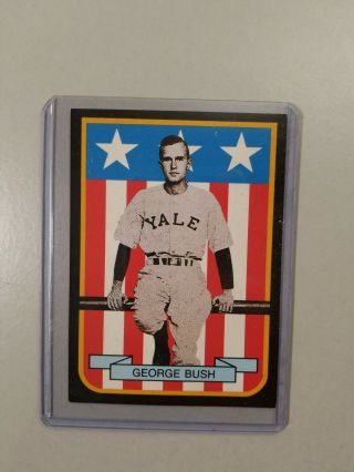 Rare George H.  W.  Bush Oddball Yale University Baseball Card;