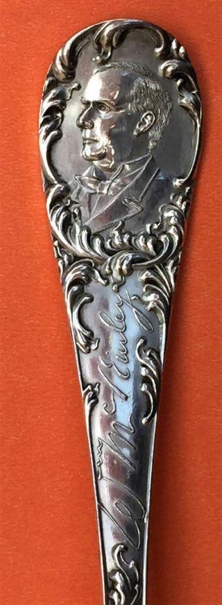 Rare William Mc Kinley Canton Ohio Sterling Silver Souvenir Spoon