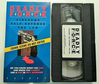 Deadly Force: Firearms Self Defense The Law (vhs 1990) Rare Crime Educational Vg