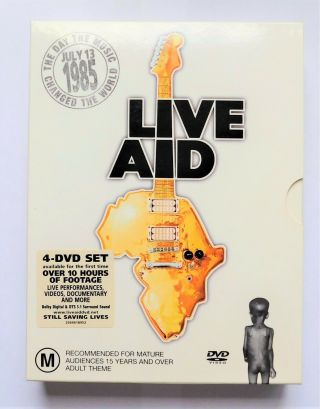 Live Aid July 1985 4 Dvd Box Set Vgc Rare Collectable Oop