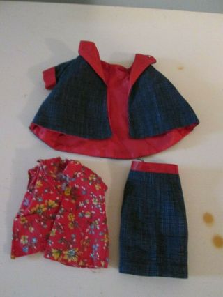 Vintage Ideal Little Miss Revlon Doll Outfit Tagged Blue Plaid