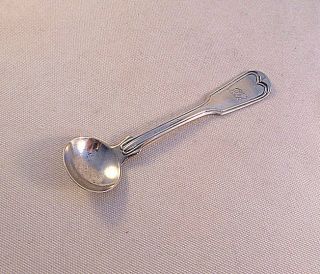 Pangborn & Brinsmaid Coin Silver Fiddle Thread Condiment/master Salt Spoon
