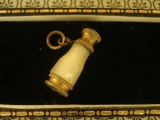 Rare Antique Victorian,  Mother Of Pearl Mini Telescope: 9 Views Of France: Charm