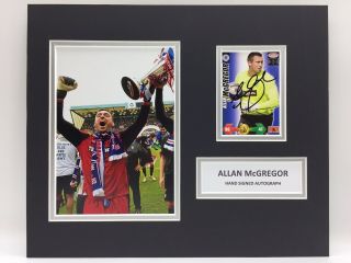 Rare Allan Mcgregor Rangers Signed Photo Display,  Autograph Glasgow