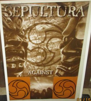 Sepultura Against Poster Metal Rock Live Vintage Mid 2000 