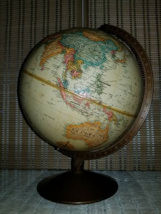 Vintage Replogle 12 Inch World Classic Series Globe Raised Relief Map Ussr