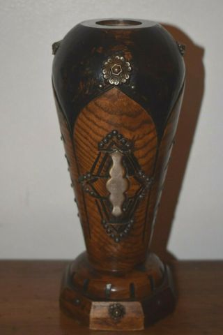 Unusual Vintage Wooden Ornament Or Candlestick Holder,  1920 