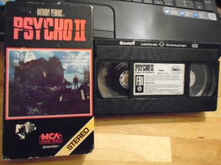 Rare Oop Psycho Ii Vhs Film 1983 Horror Anthony Perkins Meg Tilly Dennis Franz