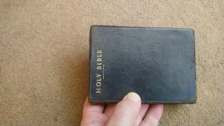 Rare Antique Victorian Leather With Overflaps Holy Bible Old & Tests C1880