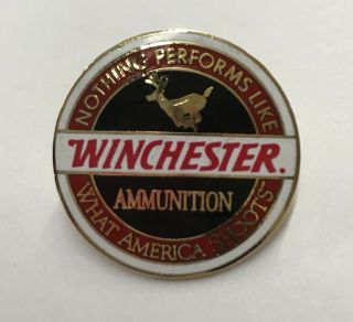 Rare Winchester The Ammunition What America Shoots Hat/lapel Pin