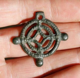 Russia Far East Medieval Bronze Openwork Amulet.  Rare.  7