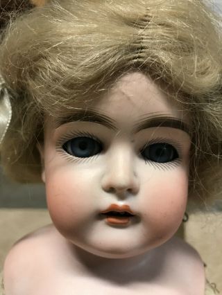 Antique Kestner 148 Bisque Head Doll/leather/cloth Body 17” Tlc Body