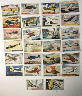 1930’s Rare Complete Set (25) Heinz Cereal Modern Planes Cards