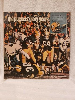Rare 1968 Green Bay Packers The Glory Years 33 1/3 Record Album,  Vintage&nice