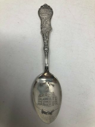 Watson Sterling Silver Souvenir Spoon Court House Iola Kansas