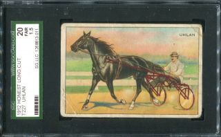 1912 T227 Honest Long Cut Uhlan (horse Racing) Sgc 20 Fair 1.  5 Very Rare