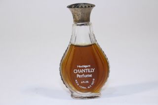 Vtg Rare Houbigant Chantilly Perfume 0.  6 Fl Oz Mini Miniature Purse Sample Size