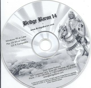Bridge Baron 14 (rare) Pc Game Windows 98/2000/me/xp & Mac Cd