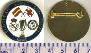 Chelsea Vs Real Madrid Rare Pin Badge Uefa European Cup