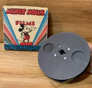 Rare 1930s Mickey Mouse Films 8mm Cartoon In Orig Box - High Speed Mickey 1415 B