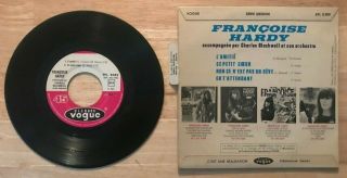 RARE FRENCH EP FRANCOISE HARDY L ' AMITIE 2