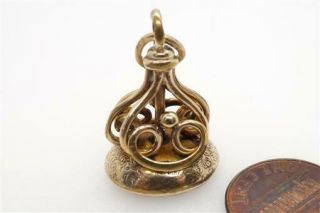 Antique English Gold Filled Agate Fob Charm C1900 $1