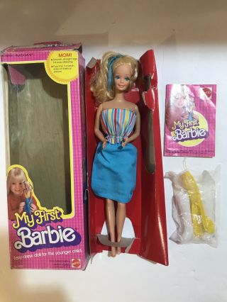 Vintage " 1980 " My First Barbie Doll No.  1875 - Open Box -