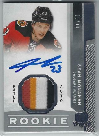 Rare Sean Monahan 2018/19 Upper Deck The Cup Retro Rookie Auto Patch 4c 08/10