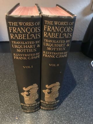 The Of Rabelais Vols 1&2 Rare Limited Edition Signed Frank C Pape 1927 2