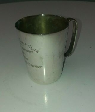 Vintage 1931 Silver Plated Cup Golf Trophy Prize Mowbray Golf Club