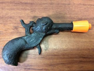 Rare Antique Vintage 1887 Ives Cast Iron Black Americana Nigga Head Toy Cap Gun