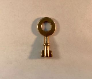 Vintage Antique 6 Lever Padlock Key Brass