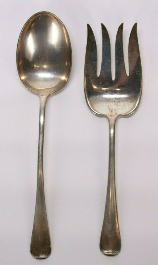 Vintage Tiffany & Co Silver Plated Silverplate Fork & Spoon Salad Flatware Set