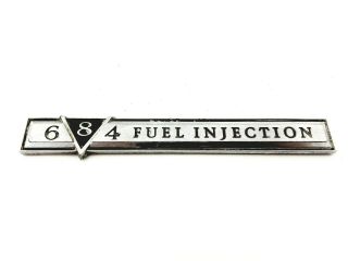 Cadillac Eldorado 6 V8 4 Fuel Injection Side Fender Emblem Badge Logo Oem (1981)