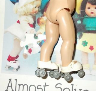 Vintage 8 " Muffie Doll Roller Skates 1950s Will Fit Ginny,  M.  A. ,  Ginger,