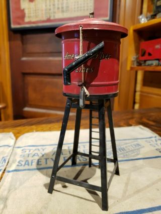 Antique American Flyer Lines Prewar Tin Water Tower