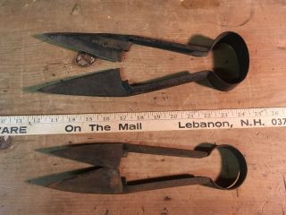 2 Vintage Antique Hand Tool Farm Steel Sheep Shears Cutters Scissors Ward Payne
