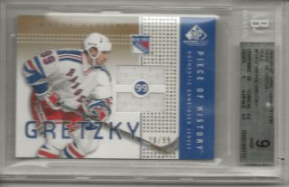 Rare Wayne Gretzky 02 Sp Game Piece Of History Gold Jersey /99 Ph - Gy