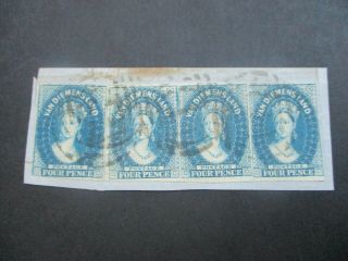 Tasmania Stamps: Chalon On Piece - Rare (e170)