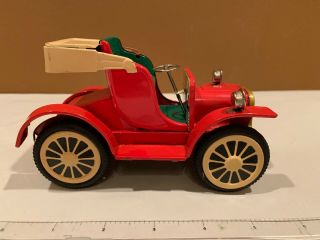 1960s Vintage Red Model T Tin Toy Friction Car Japan Antique
