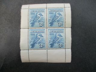 Australian Pre Decimal Stamps: 3d Kookaburra Mini Sheet - Rare (h187)