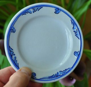 Antique Flow Blue Ironstone Staffordshire Toddy Plate Elsmore Forster Tulip No.  2
