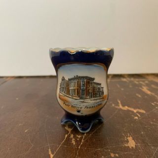 Antique Post Office Forreston Illinois Souvenir Toothpick Holder Made In Germany