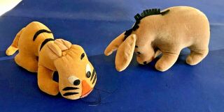 Exc Rare Walt Disney 1964 Tigger & Eeyore Plush Toys Wood Chip Stuffing