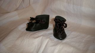 Leather Antique Style Shoes For French Or German Doll