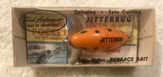 Fishing Lure Fred Arbogast 1/4oz Jitterbug Orange Tackle Box Crank Bait