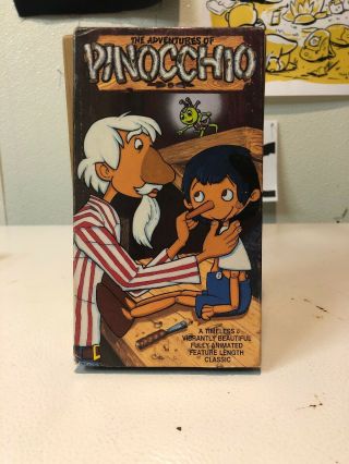 Vintage Kids Klassics The Adventures Of Pinocchio Vhs Rare