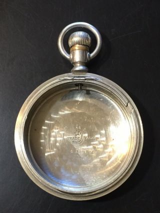 Vintage Trade Mark Nickel Silver Pocket Watch Case Open Face Notscrap